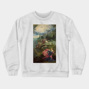 Saint George and the Dragon by Tintoretto Crewneck Sweatshirt